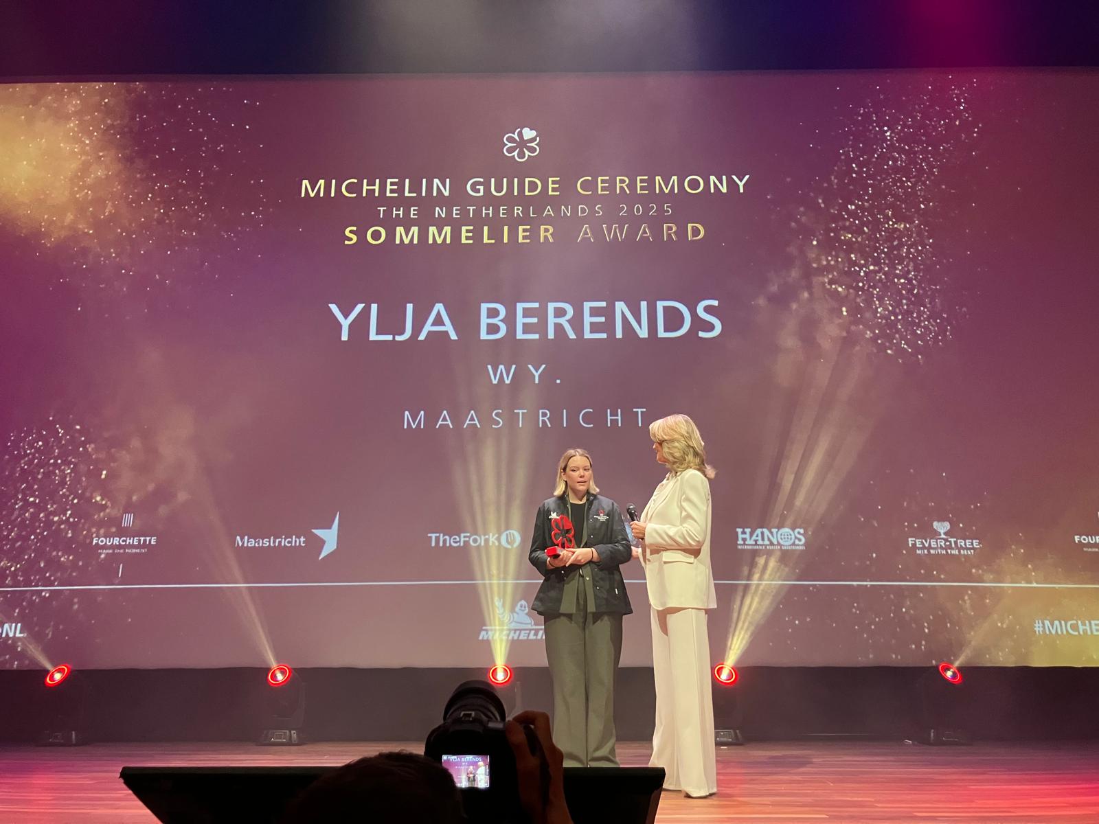 Ylja Berends van Wy in Maastricht won een Sommelier Award