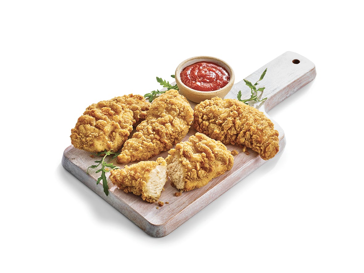 Een van de mogelijkheden met de mini-kipfilets van Tyson.