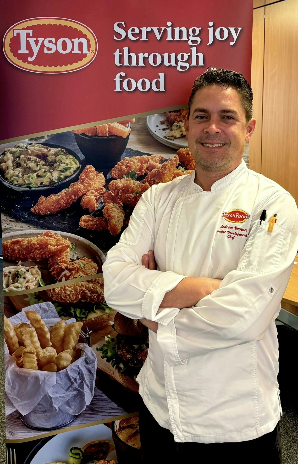 Andrew Brown, Senior Development Chef bij Tyson Foods.
