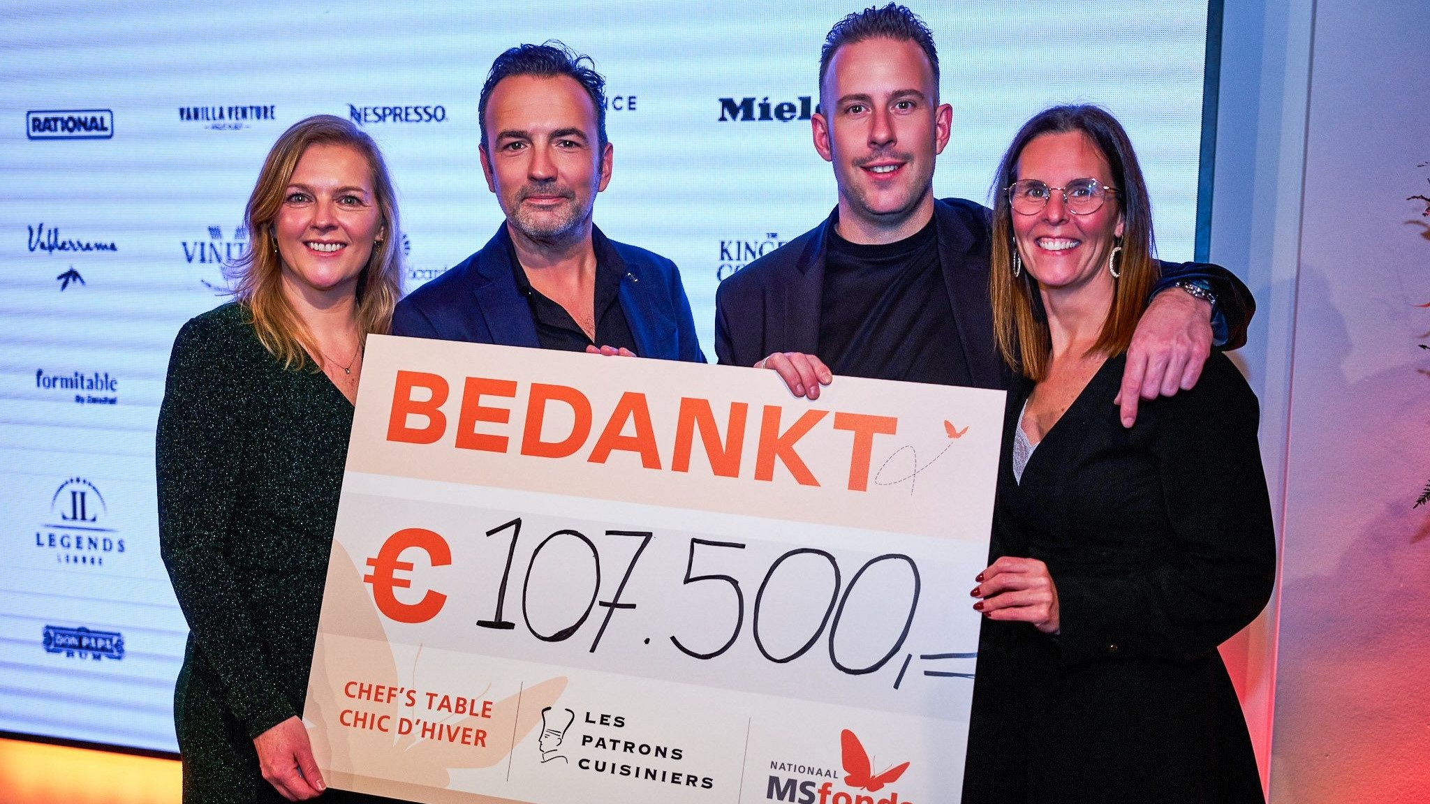 Les Patrons Cuisiniers haalden een mooi bedrag op voor het Nationaal MS Fonds (beeld van Les Patrons)