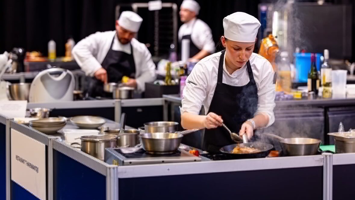 Sanne Buijse op het NK Koken op Horecava 2026.
