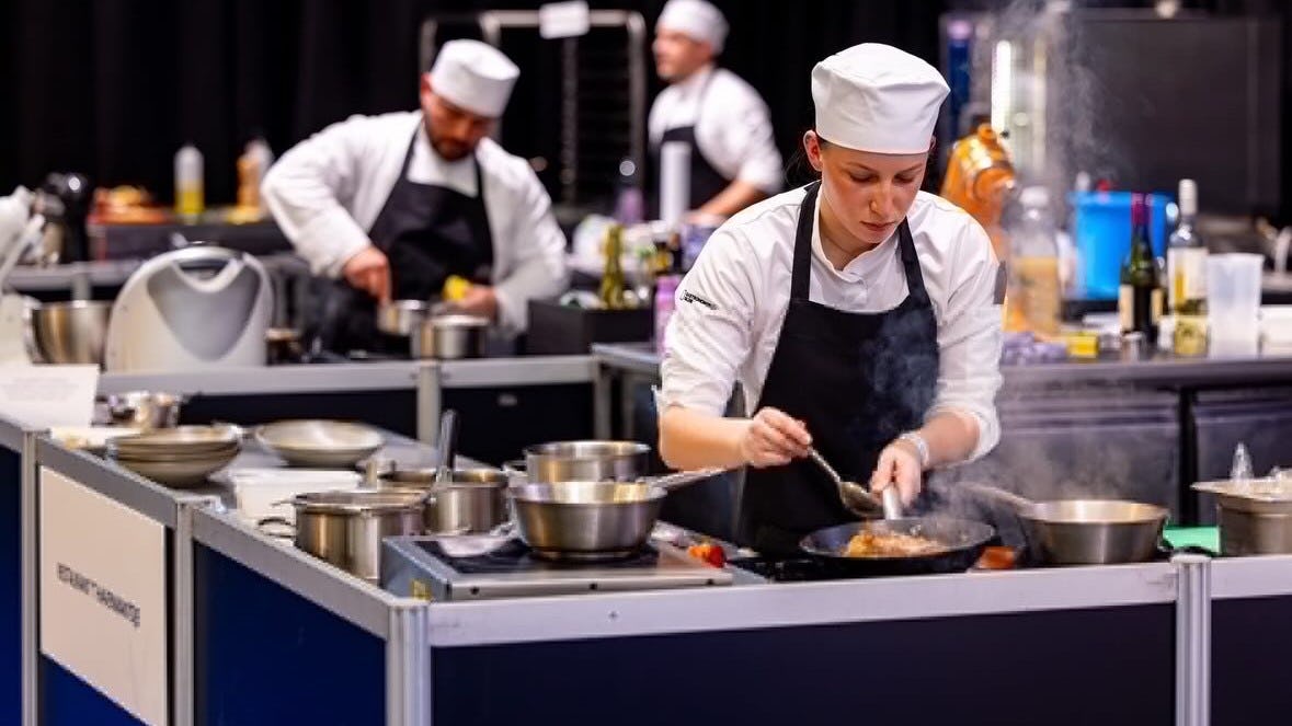 Sanne Buijse op het NK Koken op Horecava 2026.