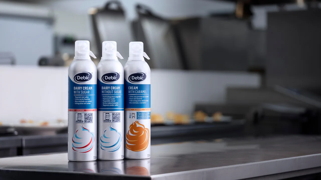 Er bestaan verschillende varianten van de Debic slagroom in spuitbus.