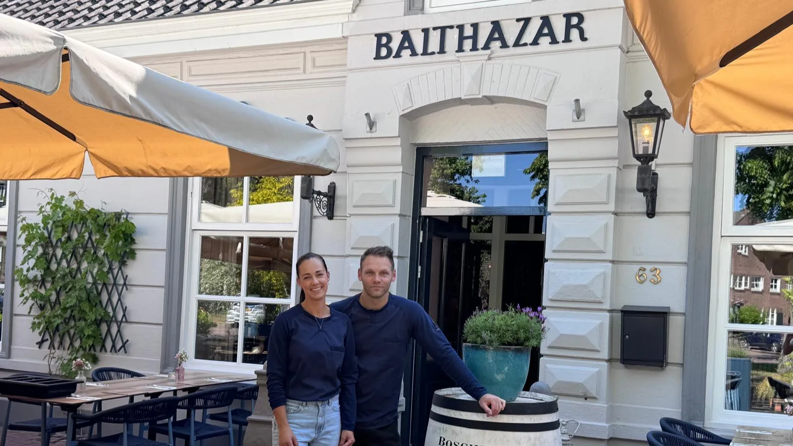 Manouk en Julian Vlemmings voor Bistro Balthazar. Eigen foto.