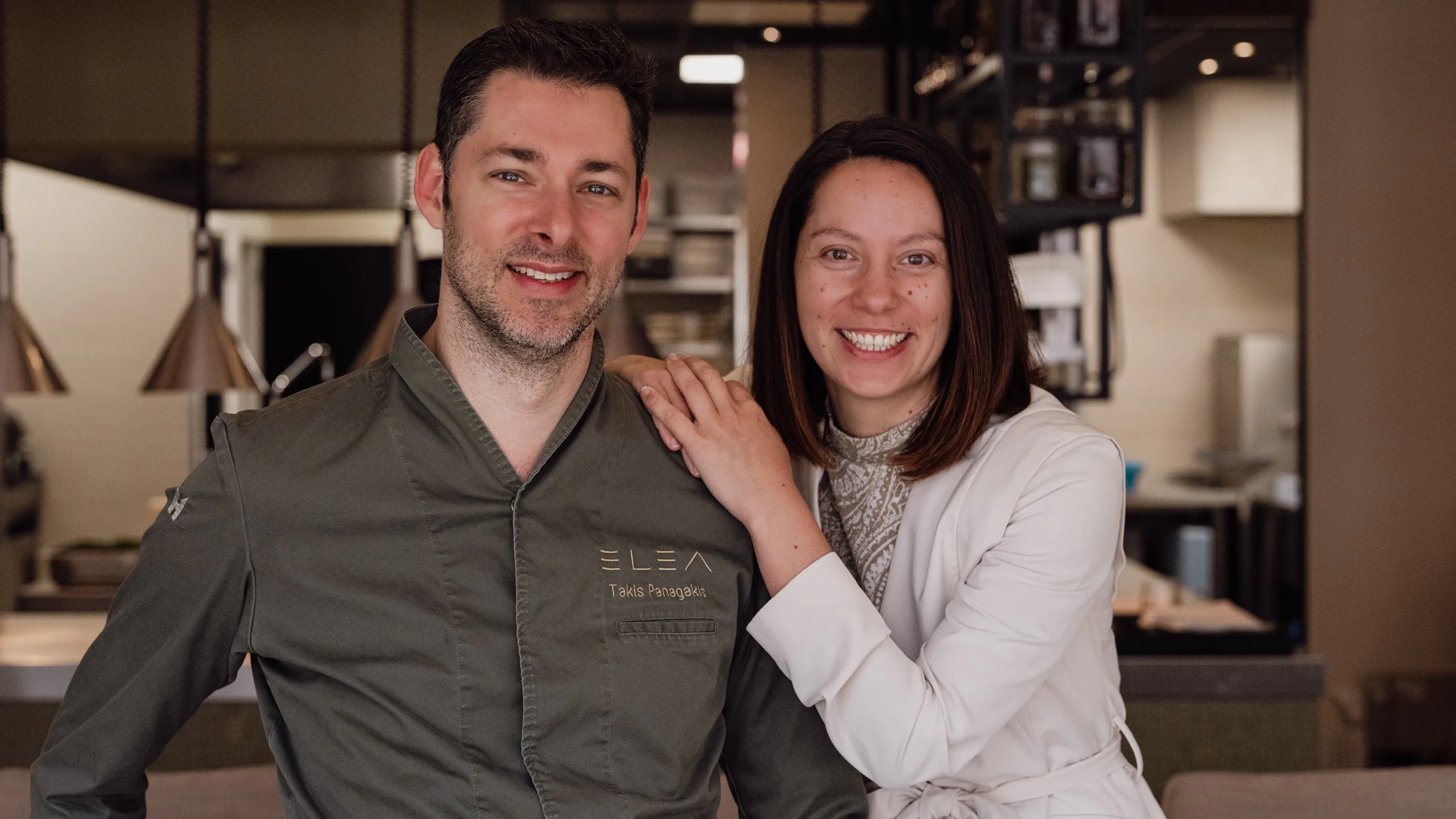 Takis Panagakis en Bibi Kuyp van restaurant Elea in Den Haag