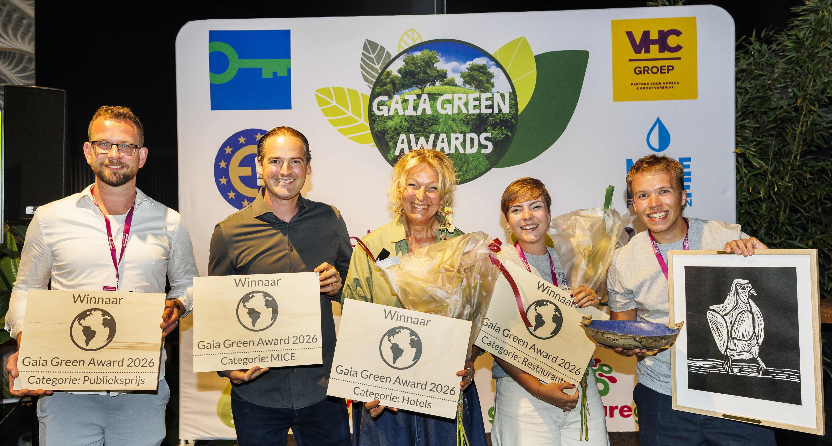 Duurzame koplopers in hospitality bekroond met Gaia Green Awards 2026