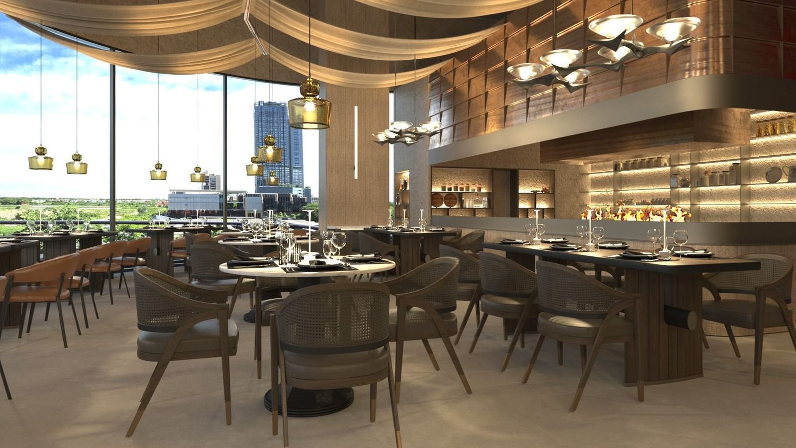 Artist impression van de nieuwe zaak van Jacob Jan Boerma in Bangkok: Vuur