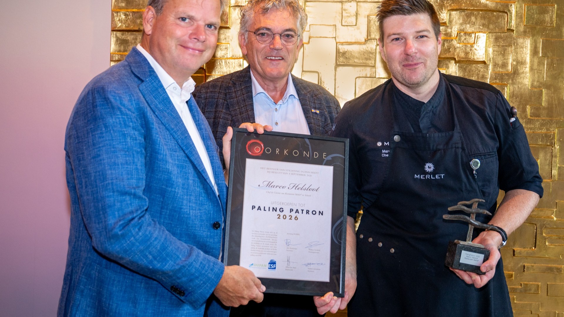 Marco Helsloot, chef de Cuisine van restaurant Merlet*  is Paling Patron 2026-2027